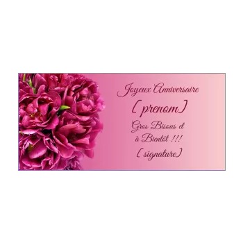 carte joyeux anniversaire fleur rouge 