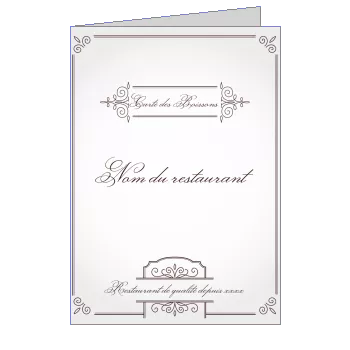 Carte Restaurant Biere Elegant Gris à imprimer