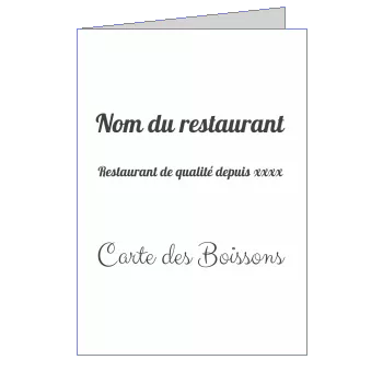 Carte Restaurant Biere Blanc Elegant à imprimer