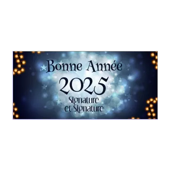 carte voeux meilleur nouvel an blanc bleu etoile lumiere 