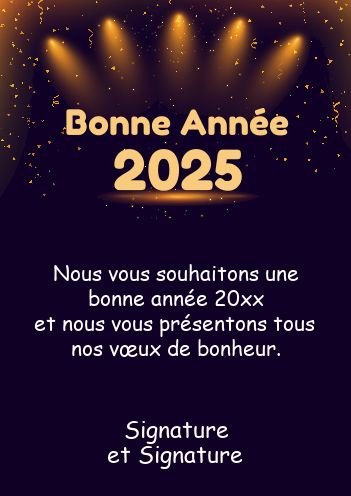 Carte Voeux Meilleur Nouvel An gratuit à imprimer