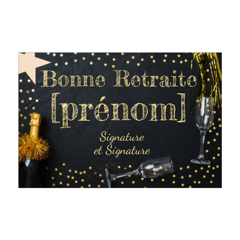 Carte Felicitation Voeux Retraite Champagne Doree Gratuit A Imprimer Carte 3666