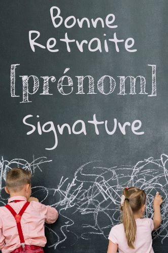 Carte Felicitation Ecole Voeux Retraite gratuit à imprimer