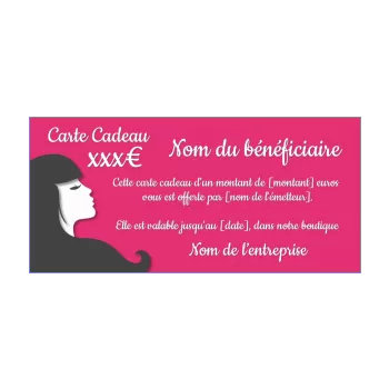 carte cadeau femme rose 