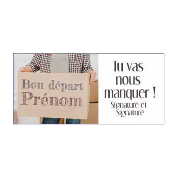 carte carton au revoir bon depart demenagement 