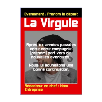 carte au revoir bon depart humour journal rouge 