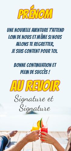 Carte Au Revoir Bon Depart virtuelle gratuit
