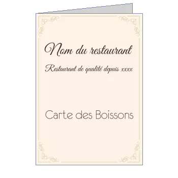 Carte Restaurant Biere Elegant Jaune à imprimer