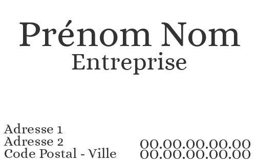 Carte Visite Blanc gratuit à imprimer