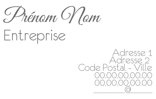 Carte Visite Blanc Elegant gratuit à imprimer