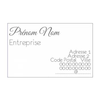 carte visite blanc elegant 