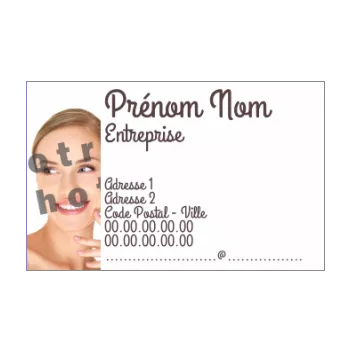 carte visite blanc marron 