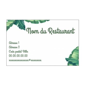 Carte De Visite Pour Restaurant A Imprimer Gratuit