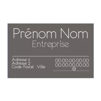 carte visite ligne blanc gris 