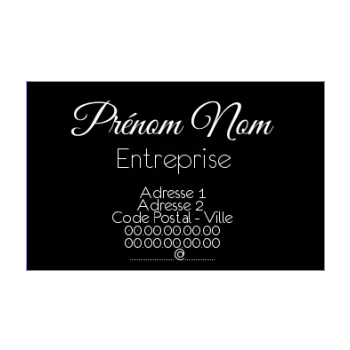 carte visite noir 