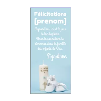 Carte De Felicitation Pour Un Bapteme A Imprimer