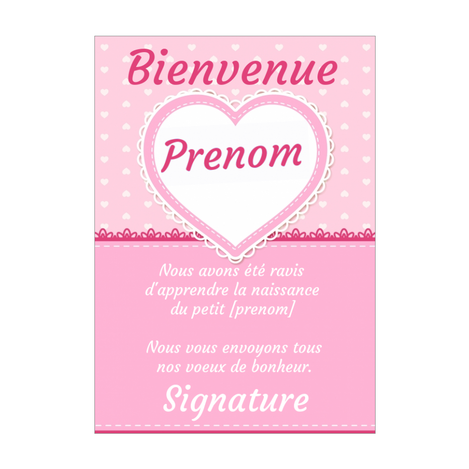 Carte Felicitation Naissance Coeur Bebe Rose Gratuit A Imprimer Carte 3131
