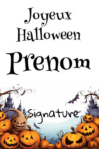 Carte Invitation Joyeux Halloween Chauve gratuit à imprimer