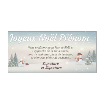 carte joyeux voeux noel blanc dessin neige sapin 