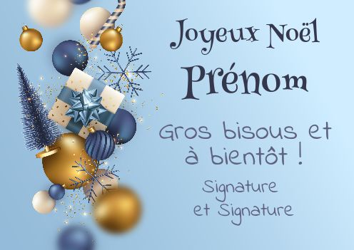 Carte Joyeux Voeux Noel Doree gratuit à imprimer