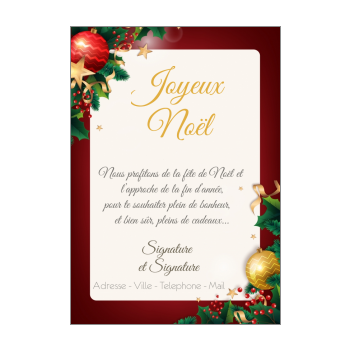 Carte De Vœux Pour Noel 21 A Imprimer Gratuit