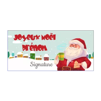 carte joyeux voeux noel dessin gateau neige pere noel 