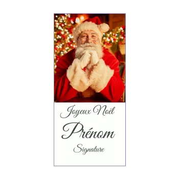 carte joyeux voeux noel elegant pere noel 