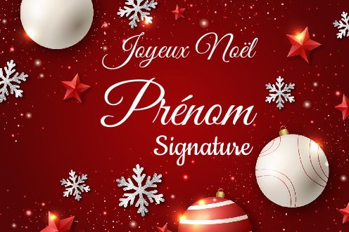 Carte Joyeux Voeux Noel Blanc gratuit à imprimer
