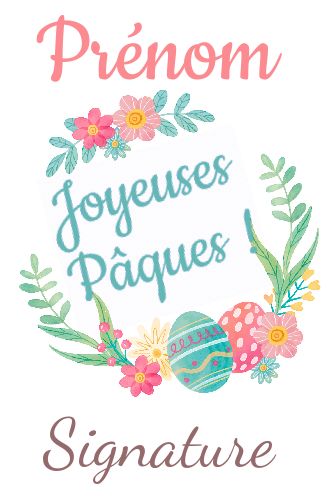 Carte Voeux Fete Paques Bleu gratuit à imprimer