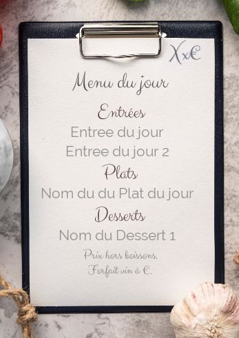Carte Menu Restaurant Table Papier à imprimer