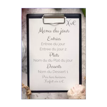 carte menu restaurant table papier tableau 