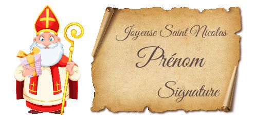 Carte Joyeux Voeux Saint Nicolas gratuit à imprimer