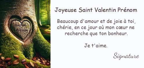 Carte Voeux Saint Valentin Coeur gratuit à imprimer
