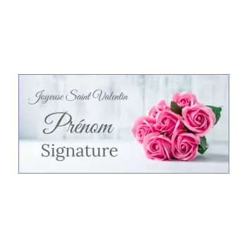 carte voeux bouquet saint valentin fleur rose 