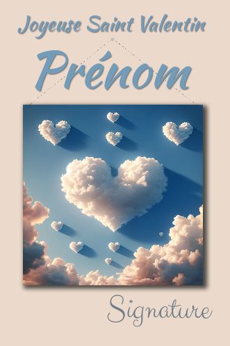 Carte Voeux Saint Valentin Coeur gratuit à imprimer