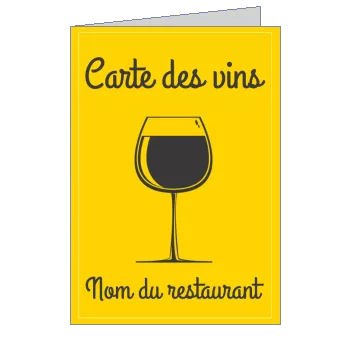 Carte Restaurant Biere Jaune Noir à imprimer