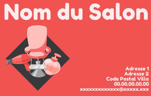 Carte Visite Coiffure Parfum Gris gratuit à imprimer
