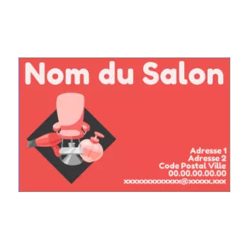 carte visite coiffure parfum gris orange 