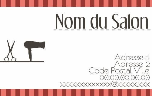 Carte Visite Coiffure Ligne Ciseaux gratuit à imprimer