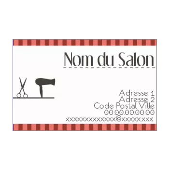 carte visite coiffure ligne ciseaux orange 