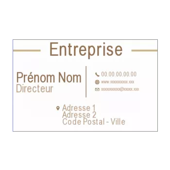 carte visite elegant marron 