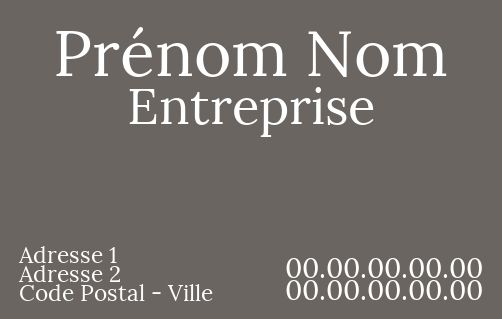 Carte Visite Gris gratuit à imprimer