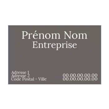 carte visite gris 