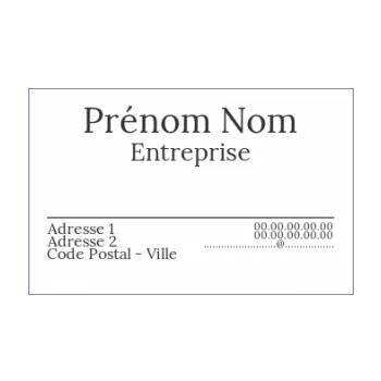 carte visite ligne noir 