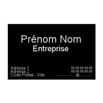 carte visite noir 