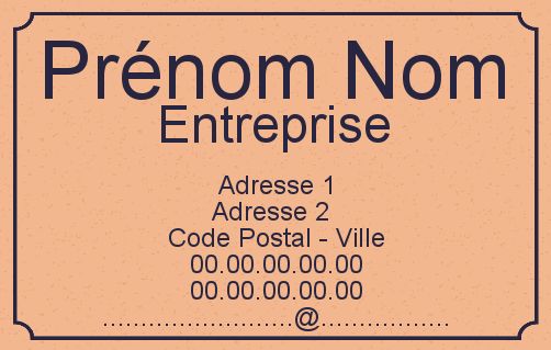 Carte Visite Bleu Orange gratuit à imprimer