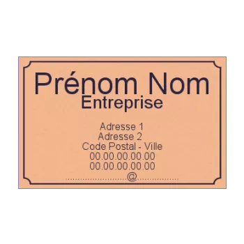 carte visite bleu orange 