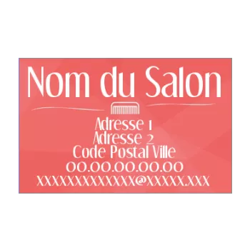 carte visite coiffure orange 