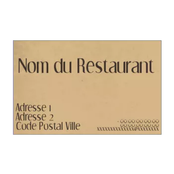 carte visite restaurant marron 