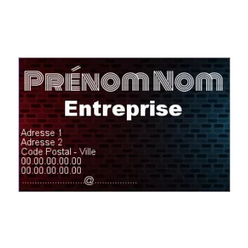 carte visite bleu rouge 